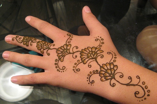 Flowers with Shading Mehandi Designs for Hands