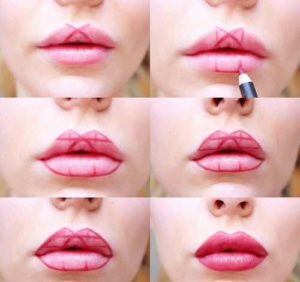 How to apply lipstick to thin lips