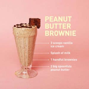 peanut butter brownie milkshake