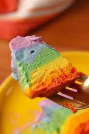 Rainbow ice cream cake