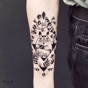 Abstract Black work tattoo