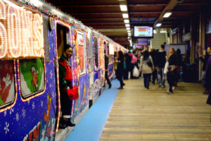 ride in CTA Holiday Train