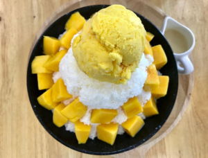 how to make pineapple-mango shave ice