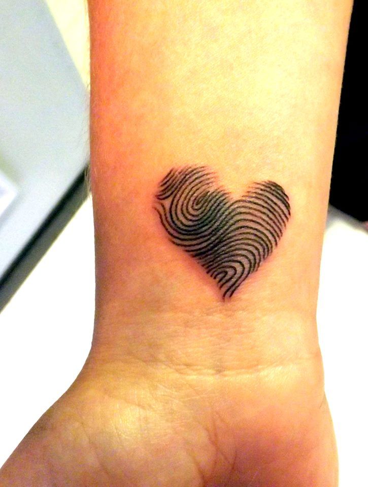 Fingerprint Heart Design tattoo