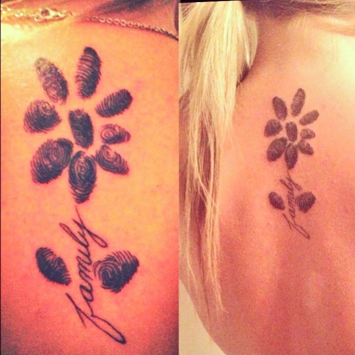 Ink Flower Fingerprints