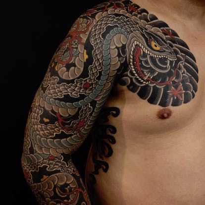 Snake yakuza tattoos