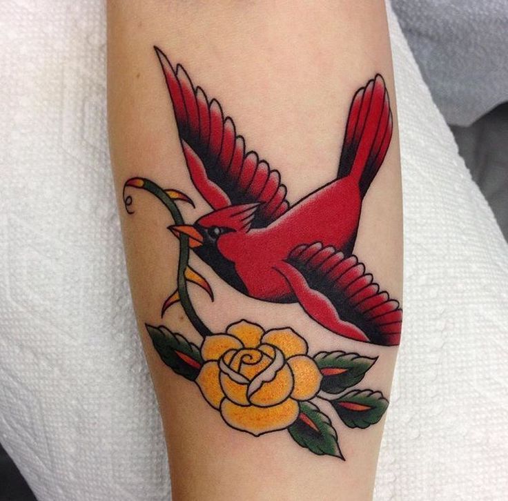 Traditional Cardinal Tattoo