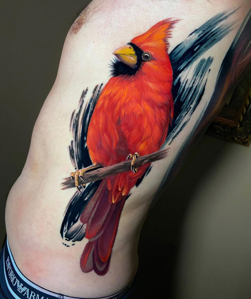 Abstract Cardinal Tattoo