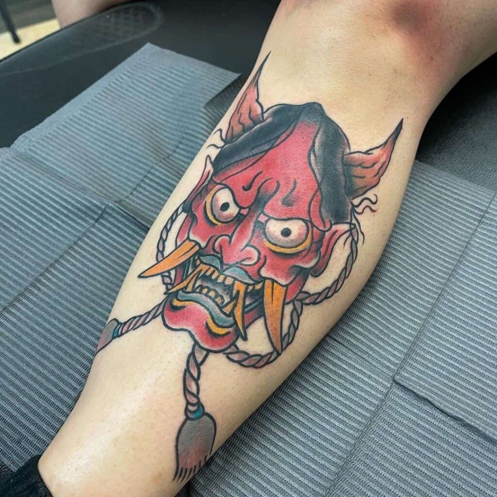 Tattoo of a Red Oni
