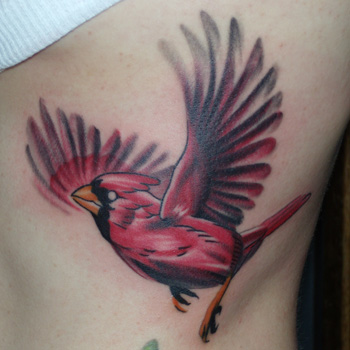 Flying Cardinal Tattoo