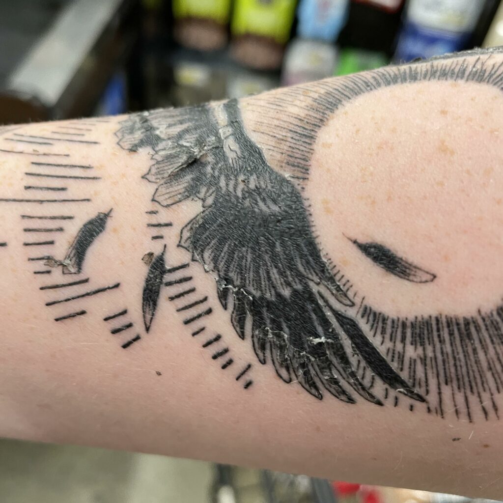 Tattoo of Icarus and the Sun
