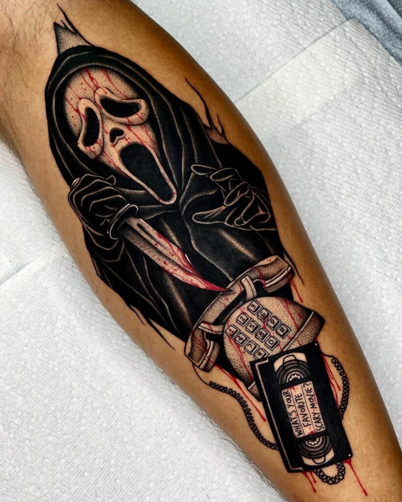 Cover up piece Scream Tattoos: