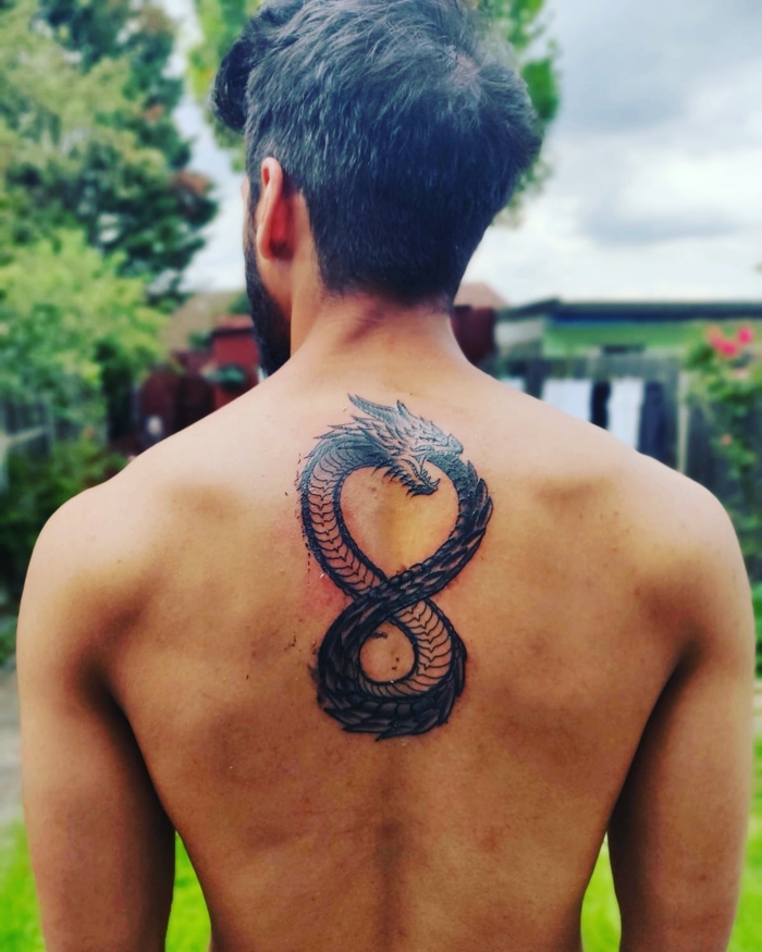 Ouroboros tattoo on a snake