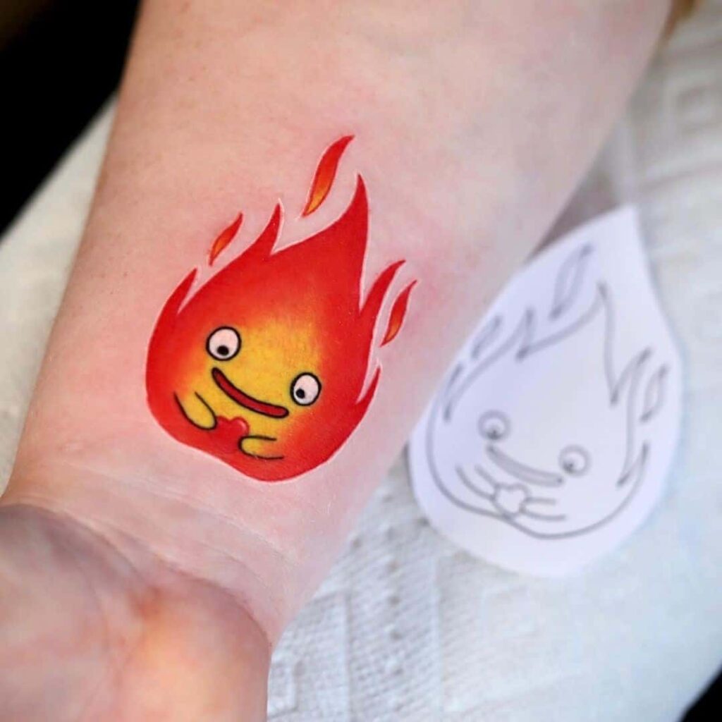 Cartoon Flame Tattoo
