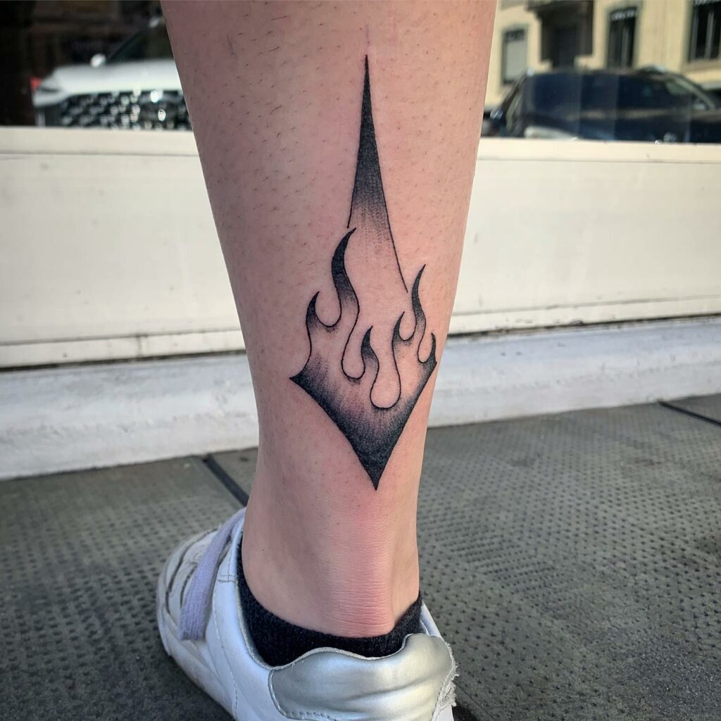 Simple Flame Tattoos