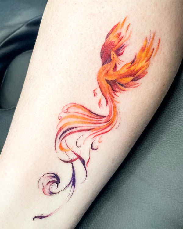 Flame Phoenix Tattoo