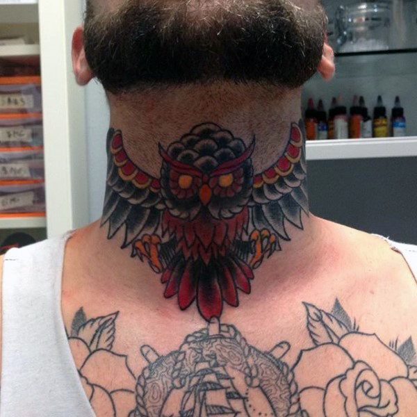 Avian Throat Tattoo