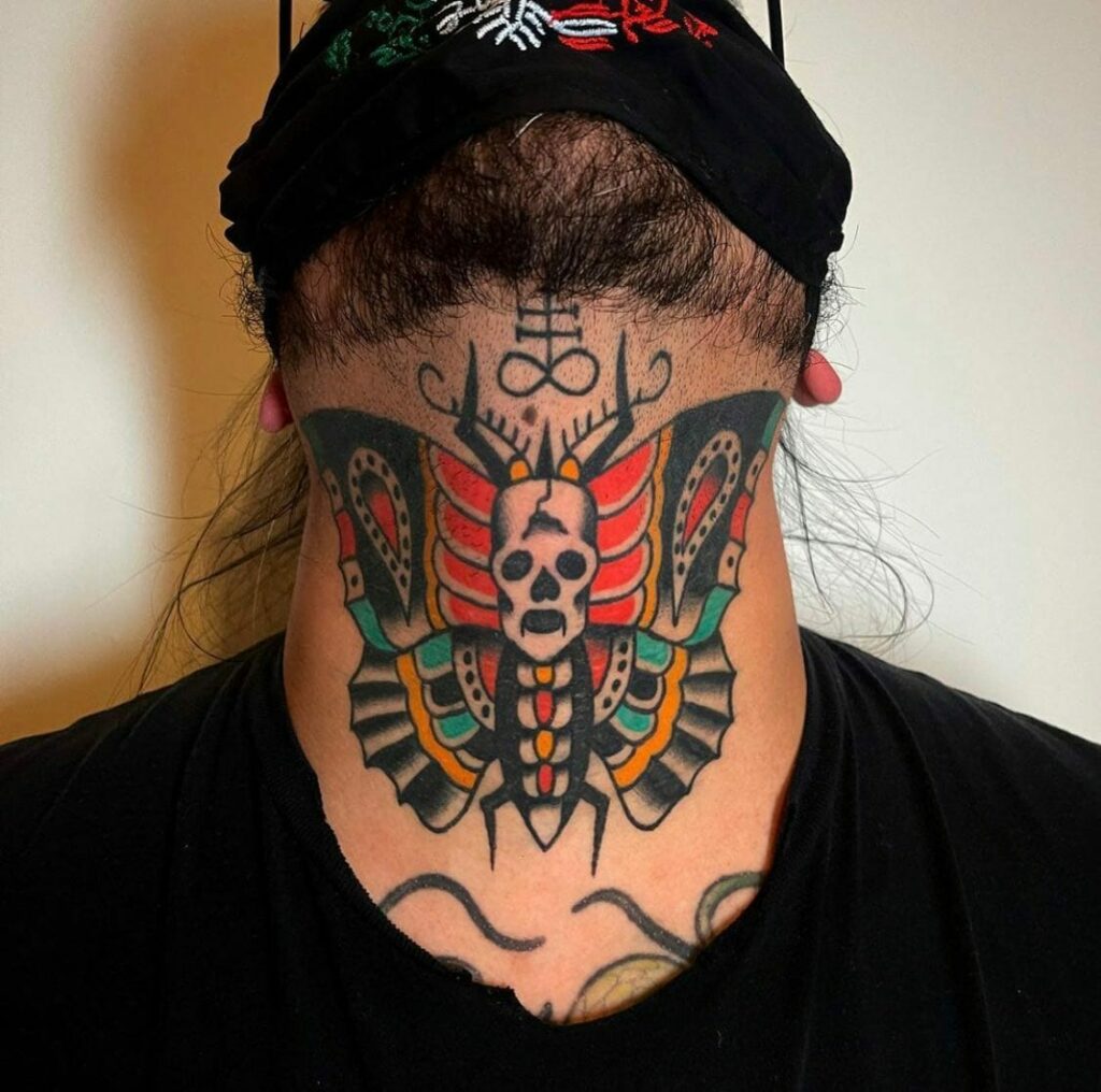 Otherworldly Throat Tattoos: