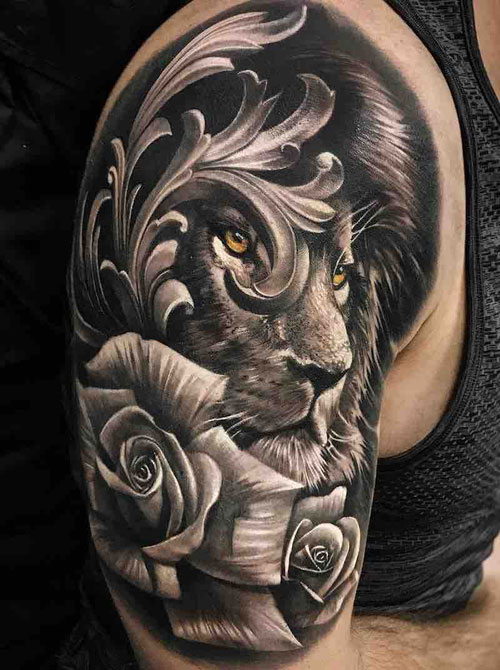 Lion-Shoulder-Tattoo - A Best Fashion
